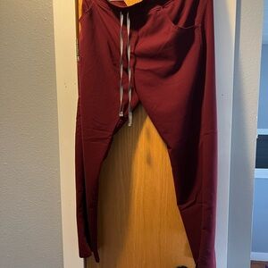 Figs Burgundy Kade Cargo Scrub Pants